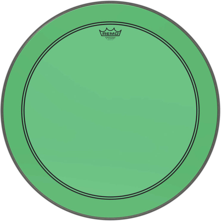 Remo - P3-1324-CT-GN - Powerstroke 3 Colortone bass drumhead, green, 24"