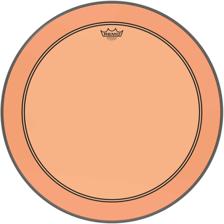Remo - P3-1324-CT-OG - Powerstroke 3 Colortone bass drumhead, orange, 24"