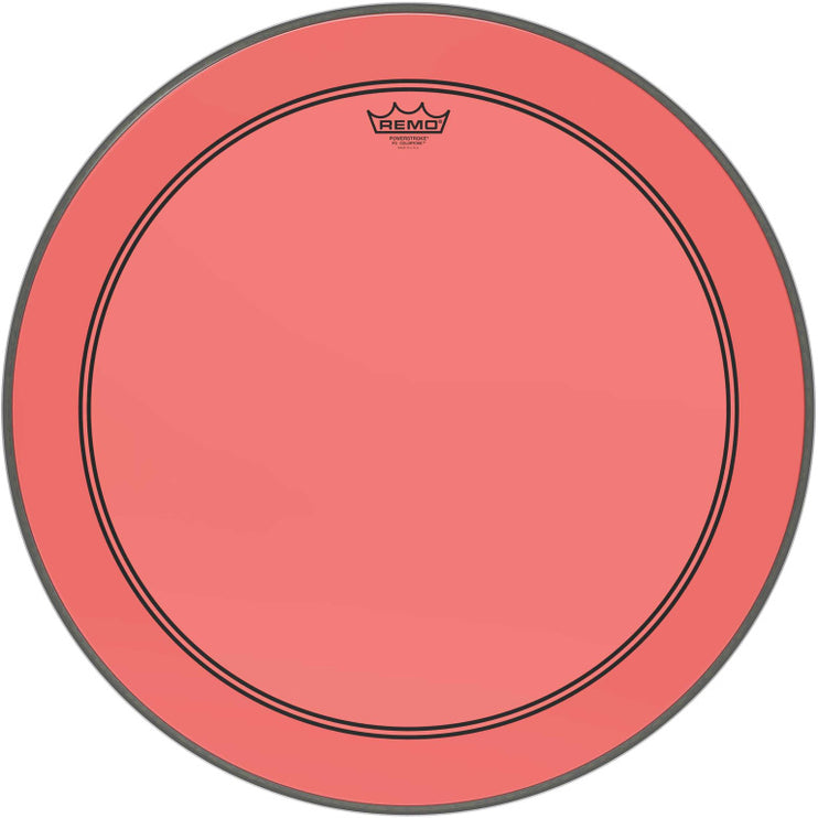 Remo - P3-1324-CT-RD - Powerstroke 3 Colortone bass drumhead, red, 24"