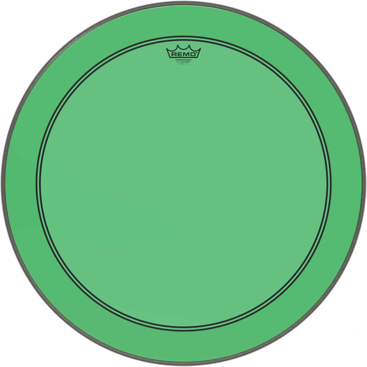 Remo - P3-1326-CT-GN - Powerstroke 3 Colortone bass drumhead, green, 26"