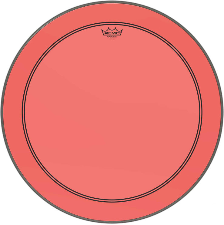 Remo - P3-1326-CT-RD - Powerstroke 3 Colortone bass drumhead, red, 26"
