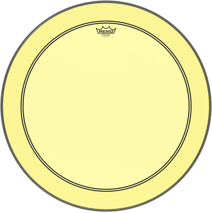Remo - P3-1326-CT-YE - Powerstroke 3 Colortone bass drumhead, yellow, 26"
