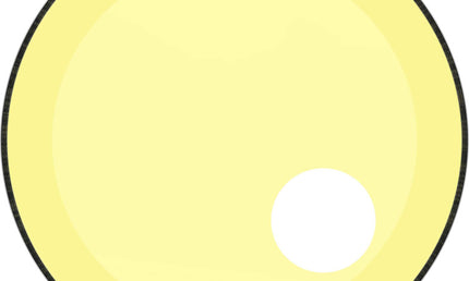 Remo - P3-1322-CT-YEOH - Powerstroke 3 Colortone bass drumhead, yellow, 22", with 5" offset hole