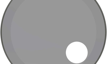 Remo - P3-1324-CT-SMOH - Powerstroke 3 Colortone bass drumhead, smoke, 24", with 5" offset hole