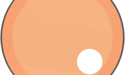 Remo - P3-1324-CT-OGOH - Powerstroke 3 Colortone bass drumhead, orange, 24", with 5" offset hole