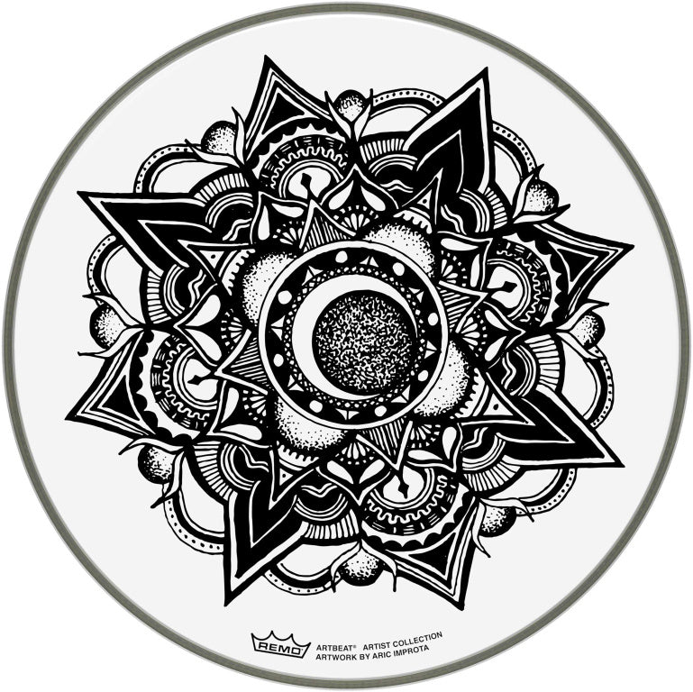 Remo - PE-0013-AB-005 - Artbeat Skyndeep Emperor Clear batter drumhead, 13", Nocturnal Bloom