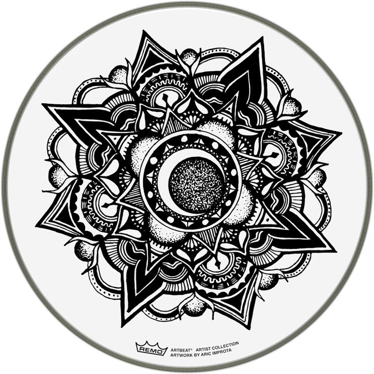 Remo - PE-0013-AB-005 - Artbeat Skyndeep Emperor Clear batter drumhead, 13", Nocturnal Bloom