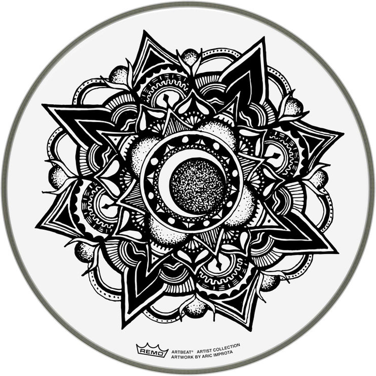 Remo - PE-0014-AB-005 - Artbeat Skyndeep Emperor Clear batter drumhead, 14", Nocturnal Bloom