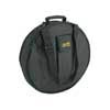 bodhran gig bag, black cordura, 10 mm. padded, with strap and accessory pocket, 18"