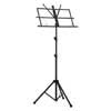 music stand, extra tall, foldable, black, 50x23 cm desk, tube diameter: 1,9 cm, including bag