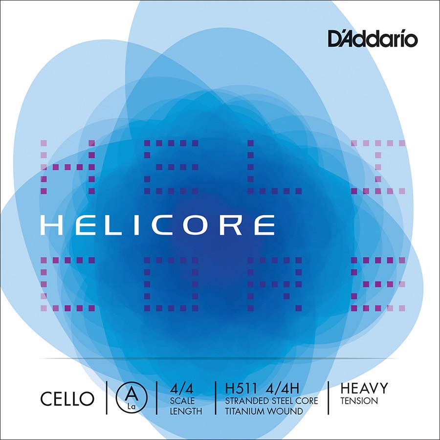 D'Addario H511-44H Cellosnaar A-1 4/4 Heavy Titanium
