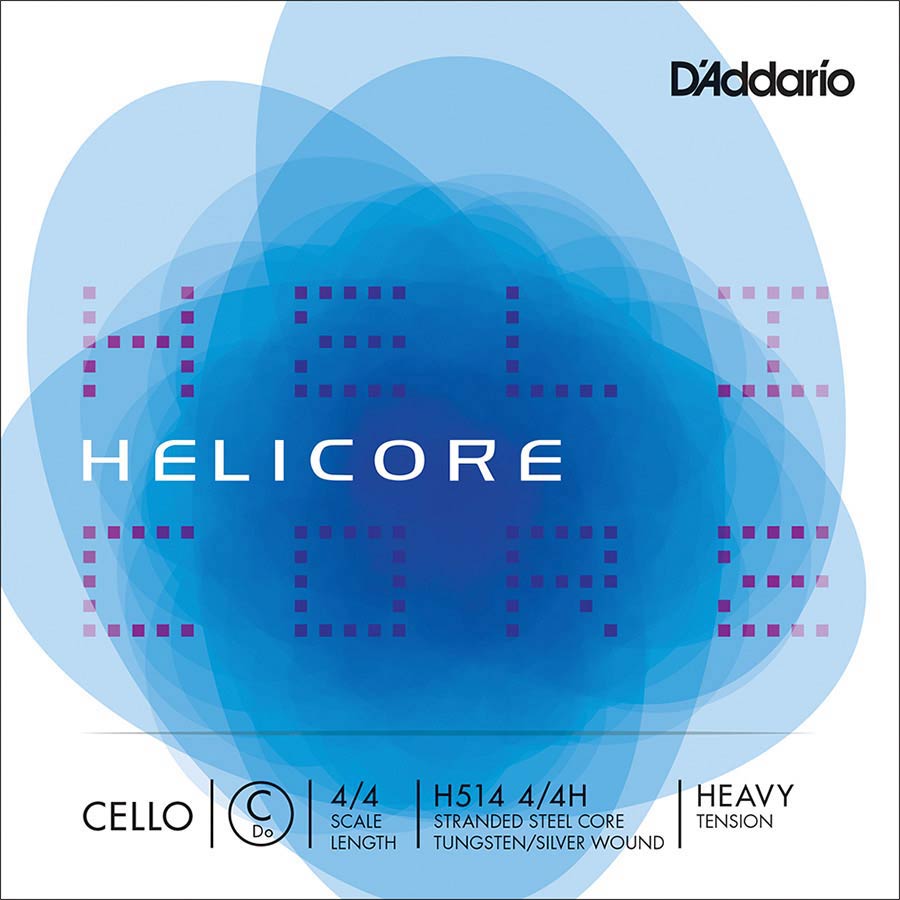 D'Addario H514-44H Cellosnaar C-4 4/4 Heavy tungsten/Zilver