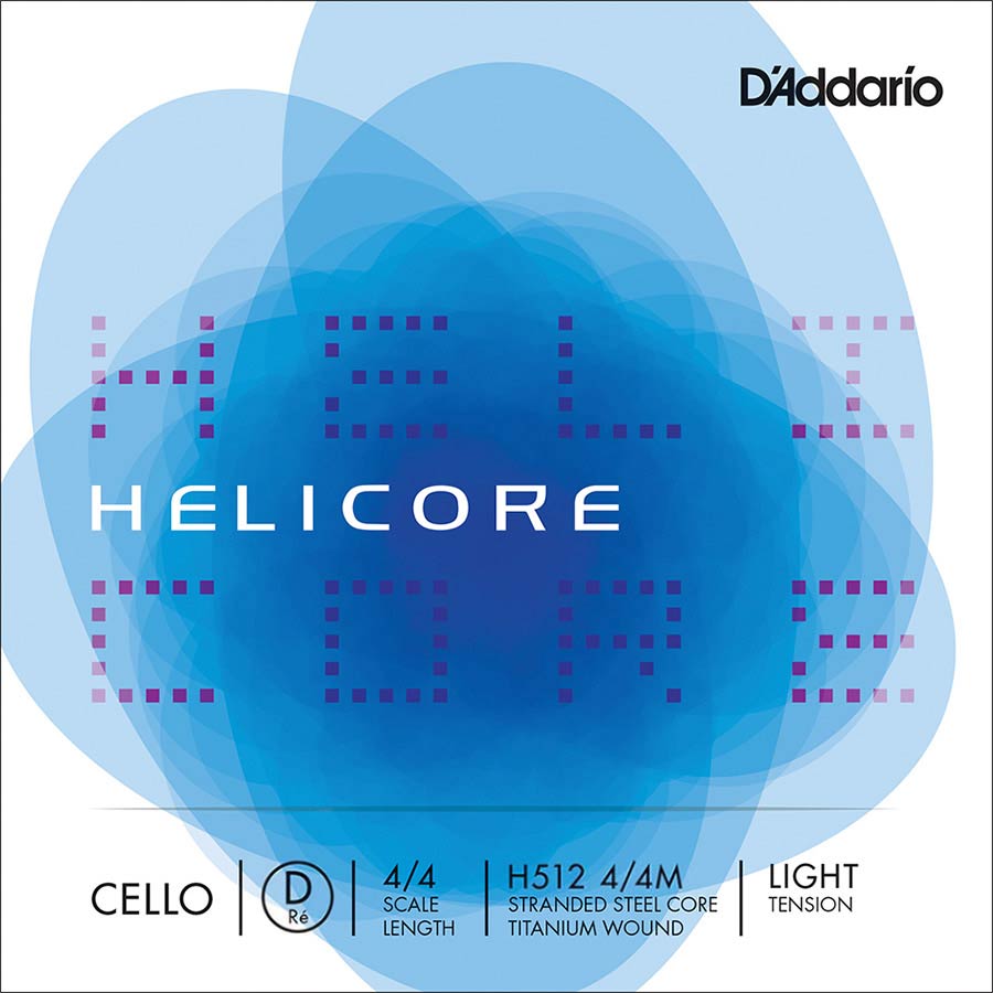 D'Addario H512-44L Cellosnaar D-2 4/4 Light Titanium