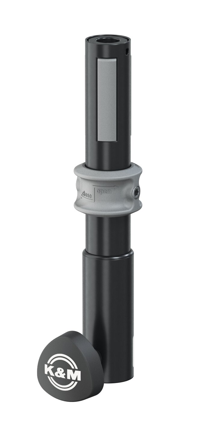 K&M - 21444 - luidsprekerstandaardaccessoire – Adjustable Ø sleeve. "Easy Lock"