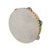 tambourine, rawhide skin, wood, 9", 6 zils