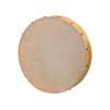 hand drum, rawhide skin, 10", wood, natural finish