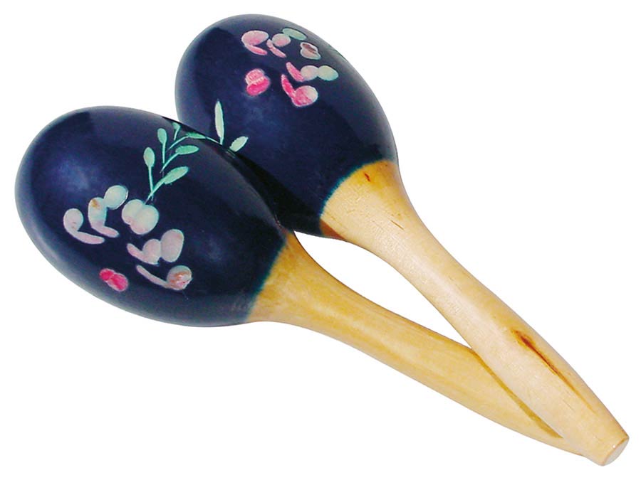 mini maracas, wood, pair