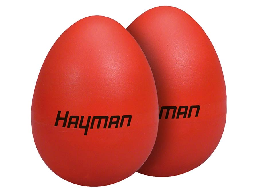 shaker eggs, plastic, pair, red, 20 grams