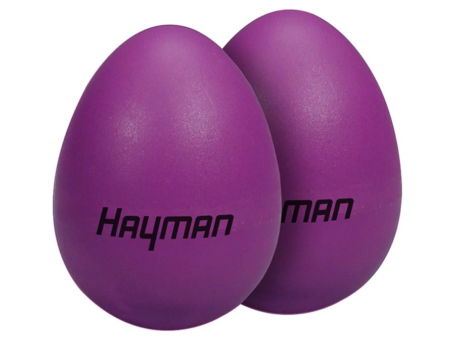 shaker eggs, plastic, pair, purple, 25 grams