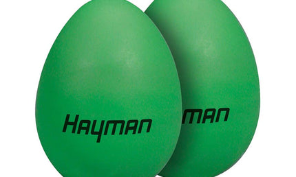 shaker eggs, plastic, pair, green, 35 grams