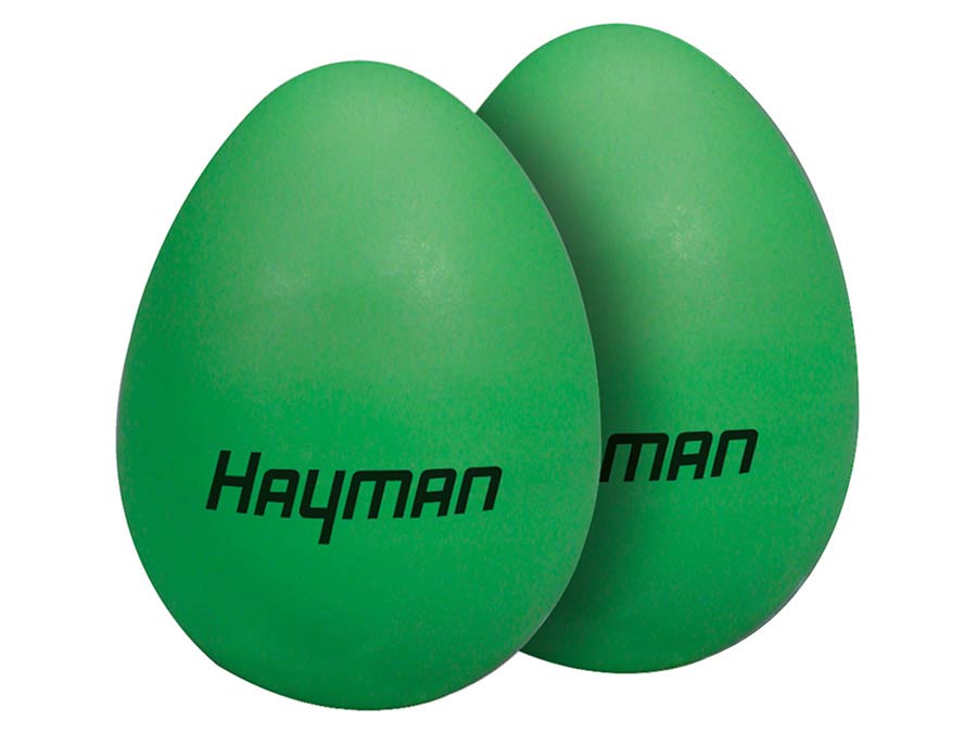 shaker eggs, plastic, pair, green, 35 grams