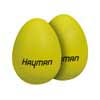 shaker eggs, plastic, pair, yellow, 45 grams