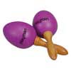 shaker eggs, plastic, pair, with handle, purple, 25 grams