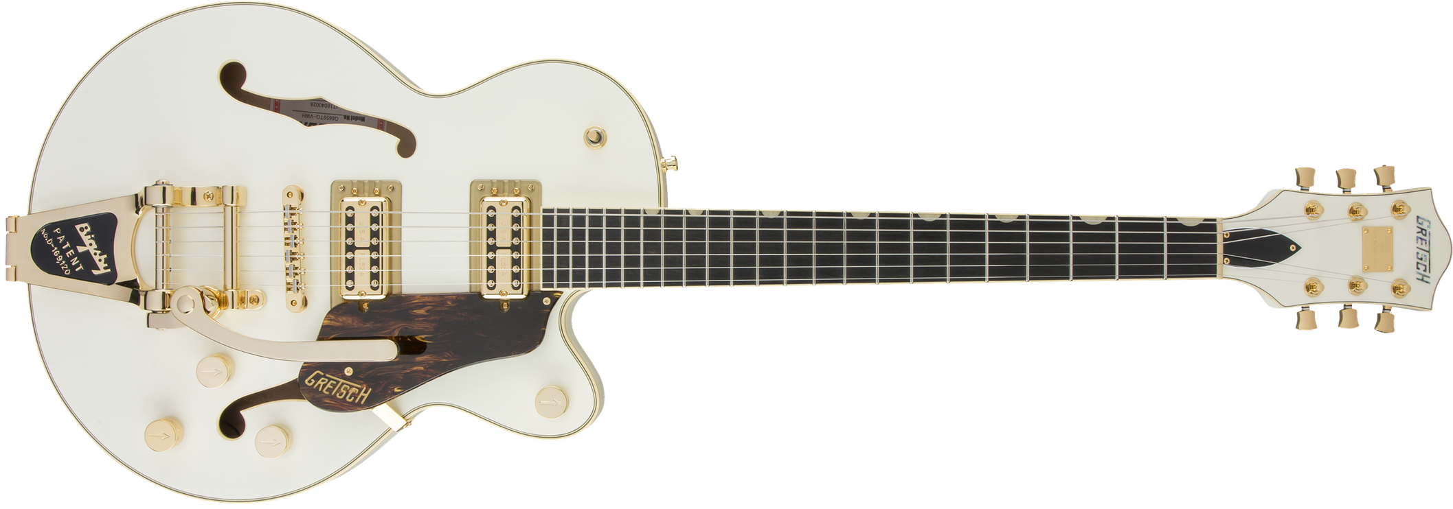 Gretsch G6659TG PLAYERS EDITION BROADKASTER® JR. MIDDENBLOK SINGLE-CUT MET STRING-THRU BIGSBY® EN GOUDEN HARDWARE