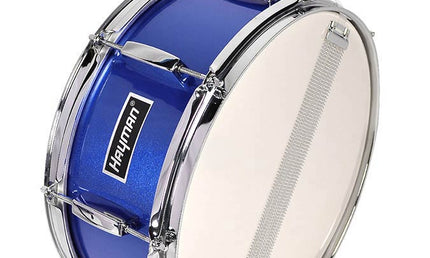 5-piece drum kit, double braced stands, drum throne and cymbals included, metallic blue