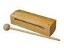 woodblock, rectangular, wood, with beater, 180x65x50 mm