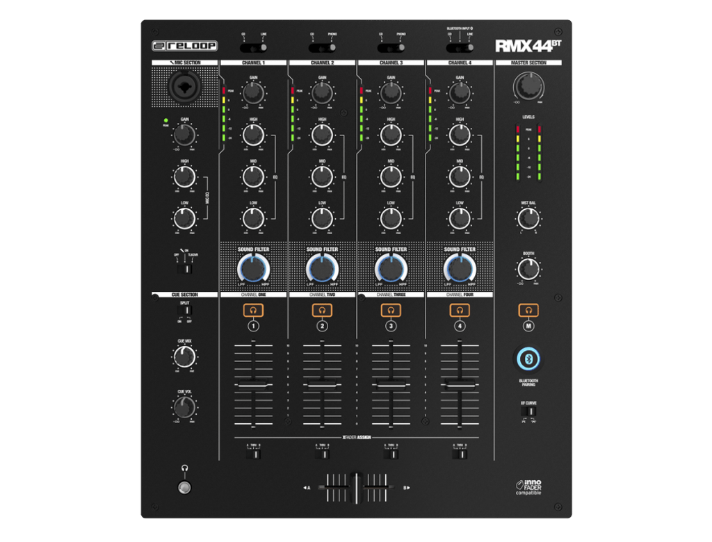 Reloop RMX-44BT Ideaal voor als het feestje in een karaoke veranderd