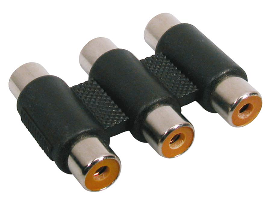 adaptor, 3x RCA female, 3x RCA female