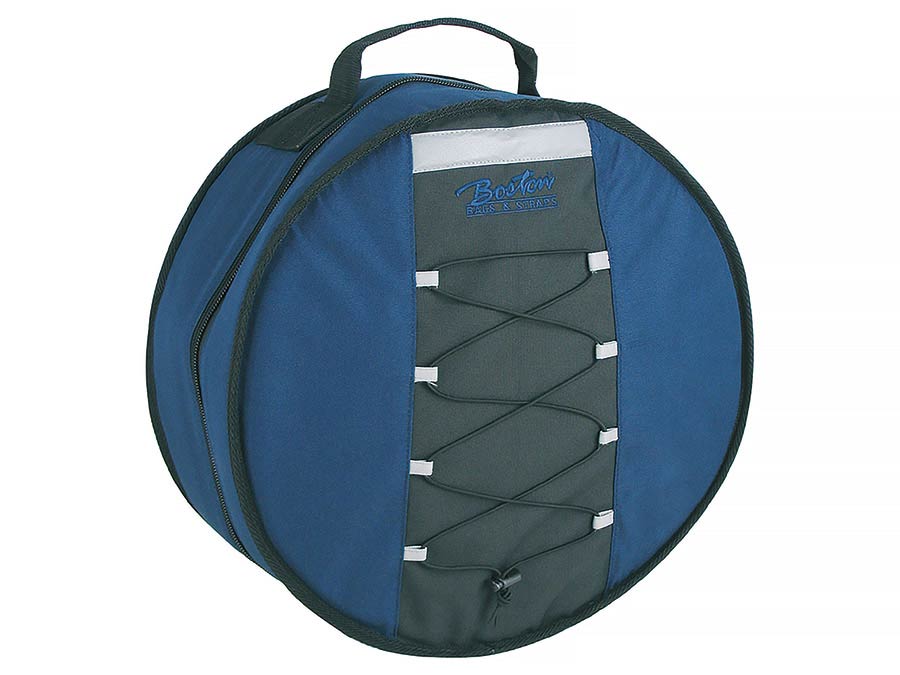 deluxe snare drum gig bag, black-blue, 15 mm. padded hardfoam, 14"x 6,5"