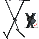 Boston - KS-105 - Keyboard Stand, With 35cm Top Tubes, X-model, Twist Lock, Black