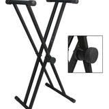 Boston - KS-205 - Keyboard Stand, With 35cm Top Tubes, Xx-model, Twist Lock, Black