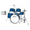 5-piece drum kit, drum throne and cymbals included, black