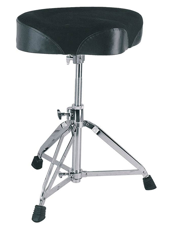 drumthrone, adjustable height (spindle), double braced legs, saddle seat, height: 48-60 cm.