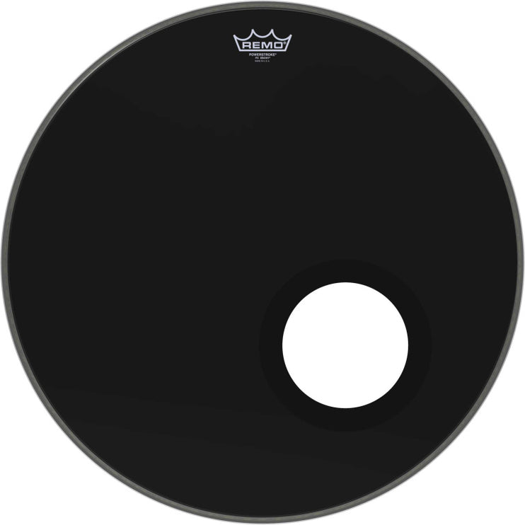 Remo - P3-1022-ES-DM - 22" Powerstroke 3 Ebony Bass Drum head