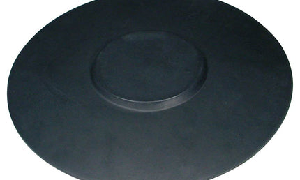 practice drum pad, to be placed on snare drum, rubber, 14", extra thick center section