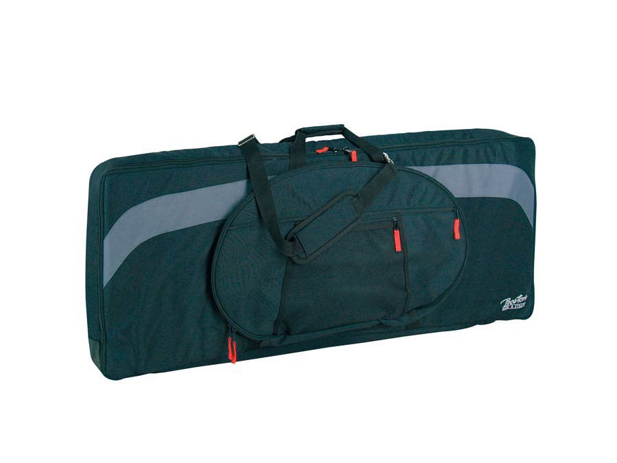 keyboard bag, 25 mm. padded, black & grey, 980 x 400 x 170 mm.