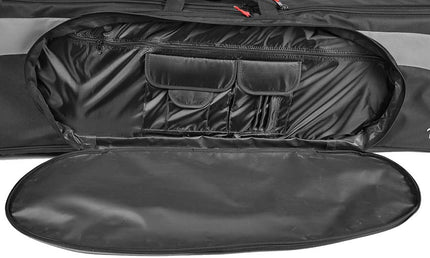 stage piano bag, 25 mm. padded, black & grey, with wheels, 1400 x 380 x 165 mm.