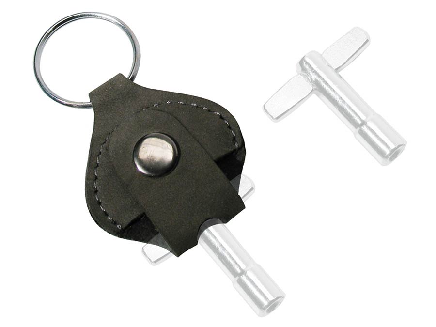 key ring, with leather drum key holder, without drum key