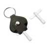 key ring, with leather drum key holder, without drum key