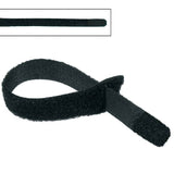 Boston - WRAP-1515 - Velcro Cable Tie, Black, 10x150 Mm, 12 Pcs