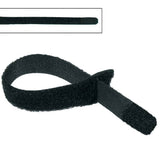 Boston - WRAP-1520 - Velcro Cable Tie, Black, 10x200 Mm, 12 Pcs