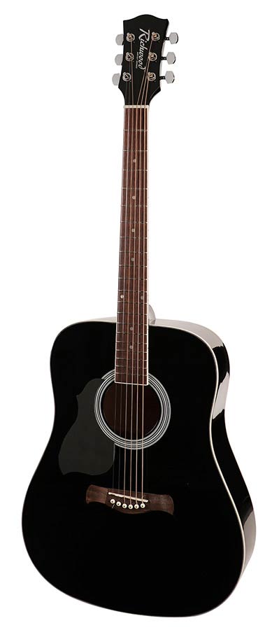 Richwood - RD-12L-BK - lefthanded acoustic guitar – Heads, Black