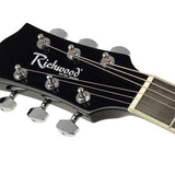 Richwood - Rd-12L-Bk - Lefthanded Acoustic Guitar – Heads, Black