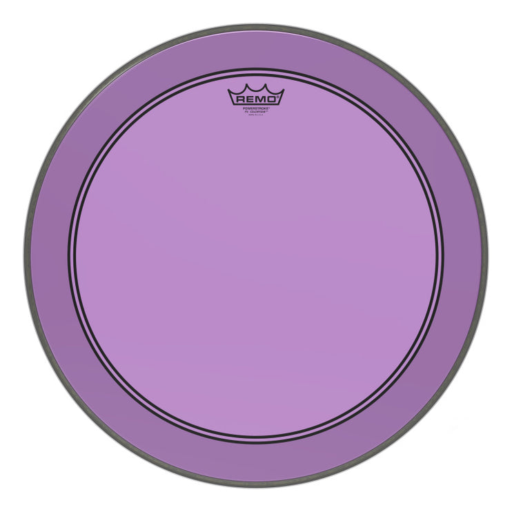Remo - P3-1320-CT-PU - Powerstroke 3 Colortone bass drumhead, purple, 20"