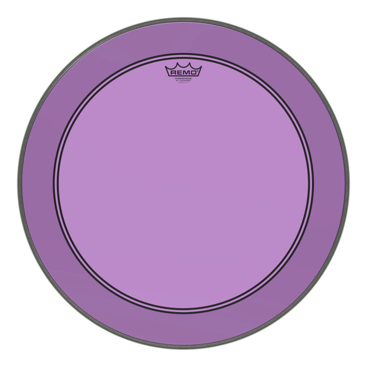 Remo - P3-1322-CT-PU - Powerstroke 3 Colortone bass drumhead, purple, 22"