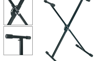 keyboard stand, X-model, trigger lock, made in EU, black